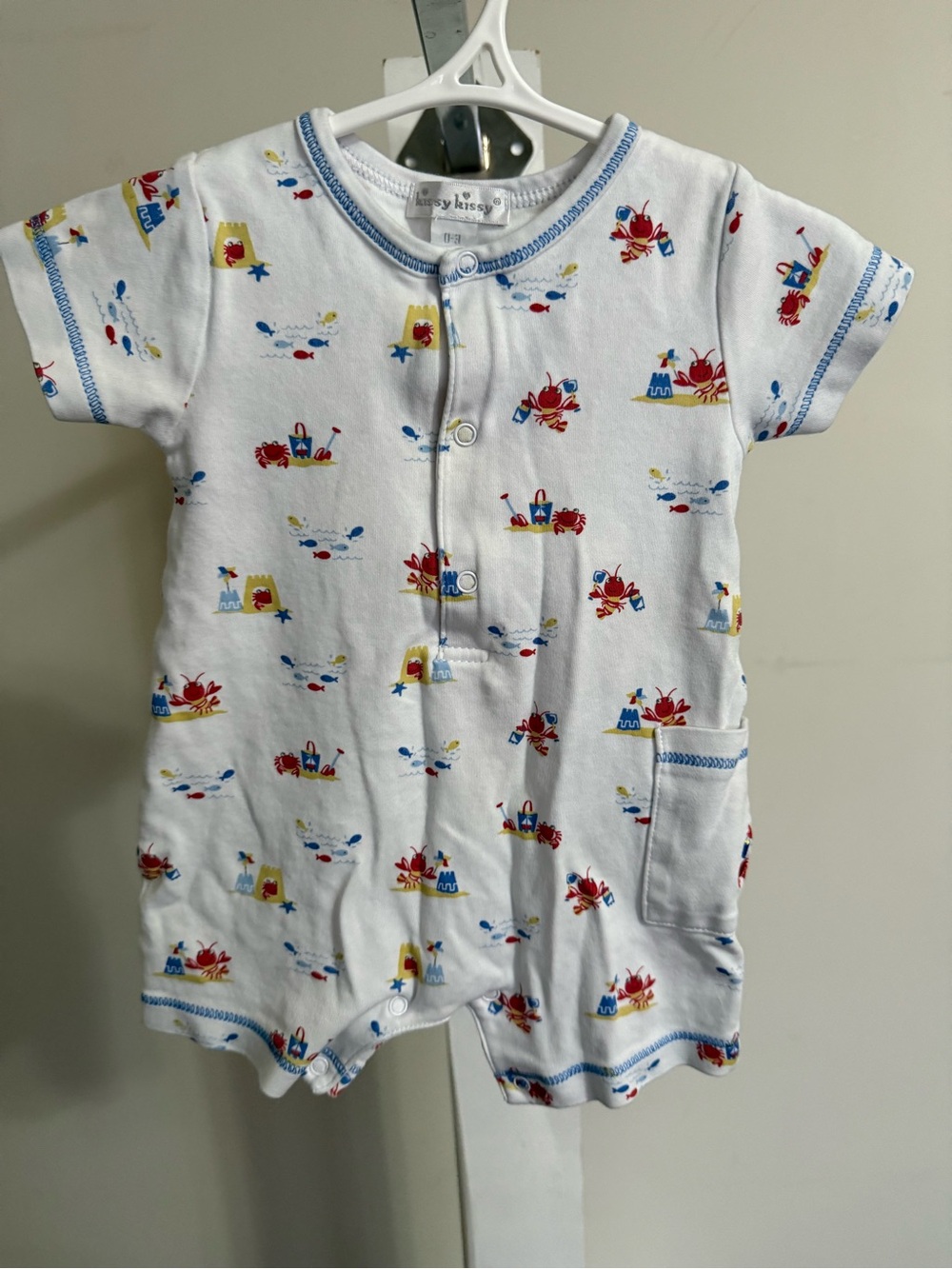 Kissy Kissy “Lobsters Sandy Smiles" Romper